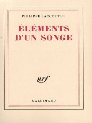 cover image of Éléments d'un songe